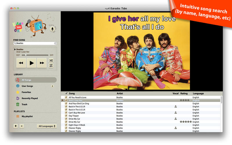 KaraokeTube for Mac