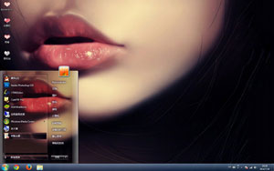 嬌艷美唇電腦主題