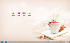 兔子杯子電腦主題 win7版 