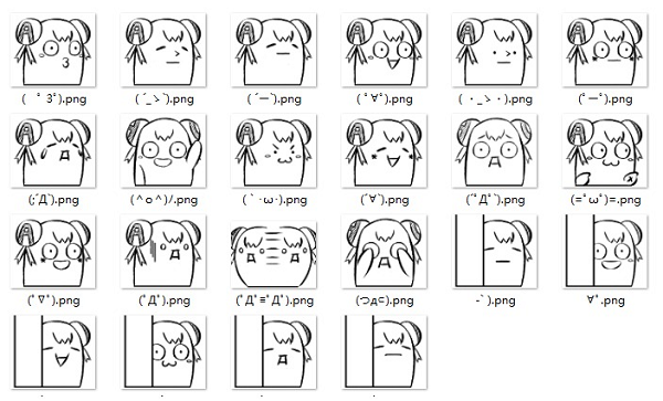 AC娘顏文字表情