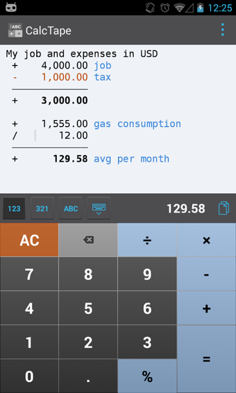 CalcTape Smart Calculator