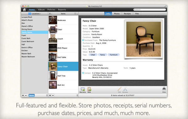 Home Inventory for mac
