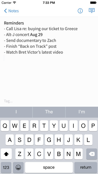 Simplenote iPhone版