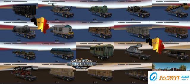 美國卡車模擬ATS超重貨物拖車包MOD