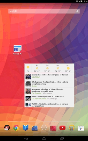 谷歌新聞和天氣