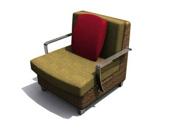 現(xiàn)代舒適單人沙發(fā)3d模型