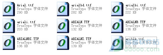 arial字體下載