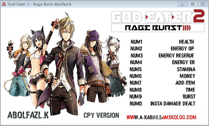 噬神者2狂怒解放十項修改器 