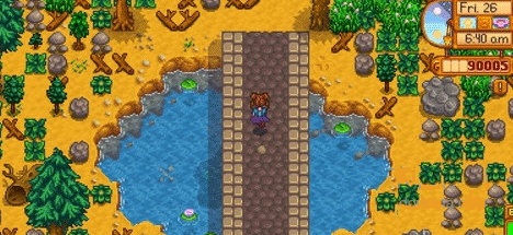 星露谷物語農(nóng)場湖增添可行走大橋mod