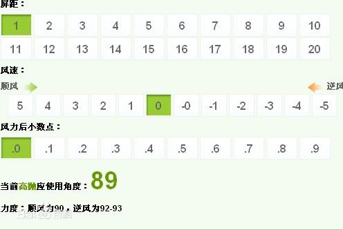 彈彈堂高拋公式計算器 