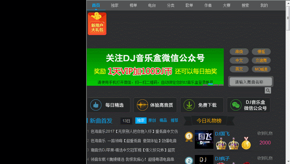 DJ娛樂網(wǎng)高音質(zhì)播放器 v20170412 綠色免費(fèi)版圖1