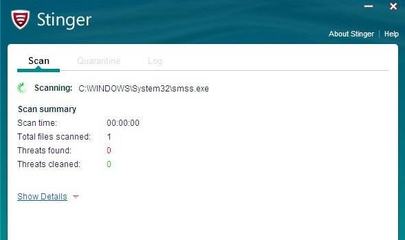 mcafee avert stinger