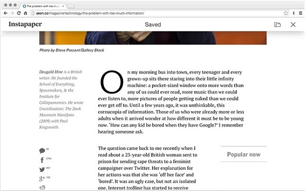 chrome instapaper插件