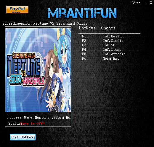超次元海王星VS世嘉少女六項(xiàng)修改器下載 免費(fèi)版