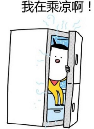 冰箱里太舒服了表情包