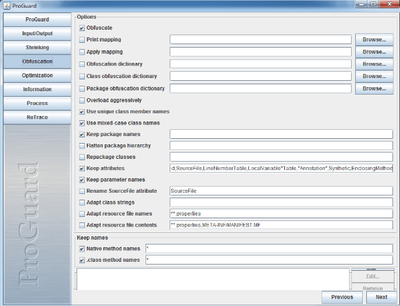 proguard(java代碼混淆器)