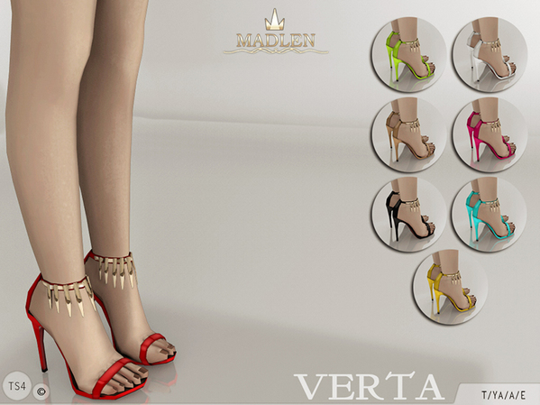模擬人生4Verta女士部落元素簡約高跟涼鞋MOD