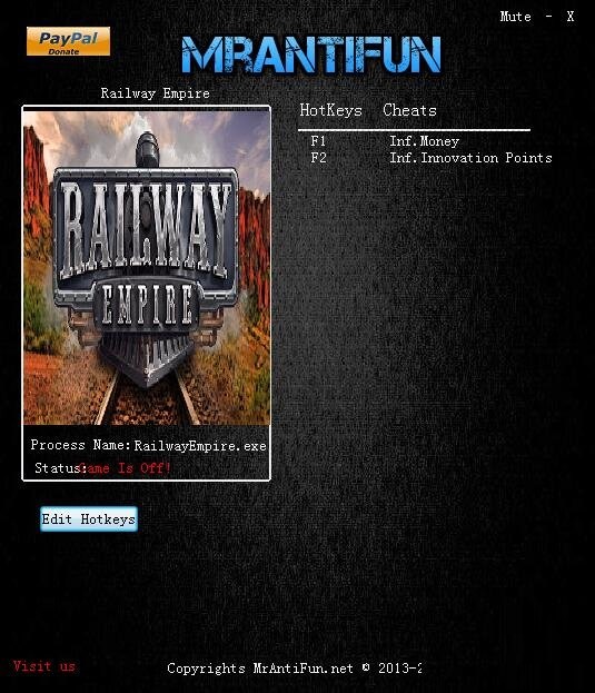 鐵路帝國兩項修改器