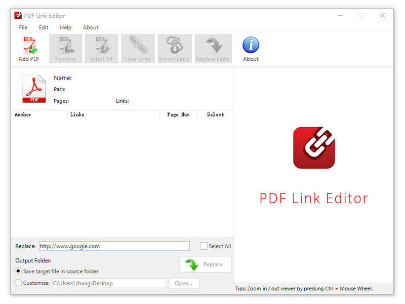 PDF Link editor