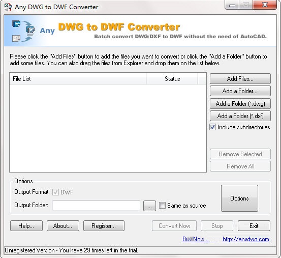 Any DWG to DWF Converter 