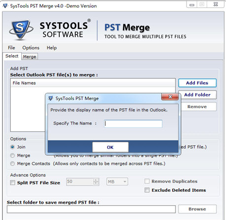 SysTools PST Merge