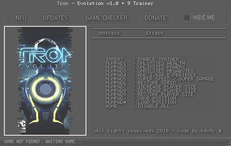 特隆:進化九項修改器 v1.0 綠色版圖1